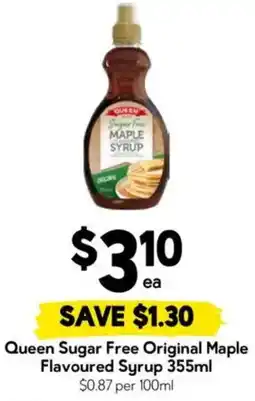 Drakes Queen Sugar Free Original Maple Flavoured Syrup offer