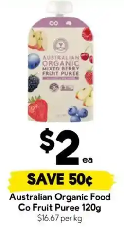 Drakes Australian Organic Food Co Fruit Puree offer