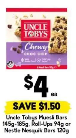 Drakes Uncle Tobys Muesli Bars offer