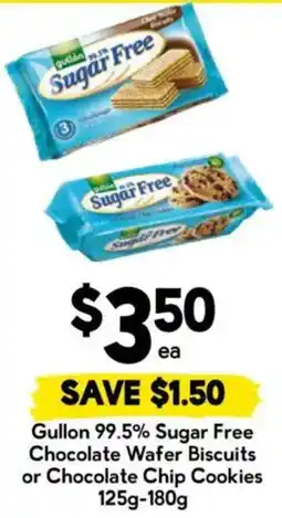 Drakes Gullon 99.5% Sugar Free Chocolate Wafer Biscuits or Chocolate Chip Cookies offer