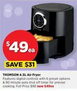 Spotlight Thomson 4.5L Air Fryer offer