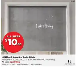 Spotlight Neutrals Sheer Ore Roller Blinds offer