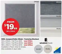Spotlight Mira Jacquard Roller Blinds offer