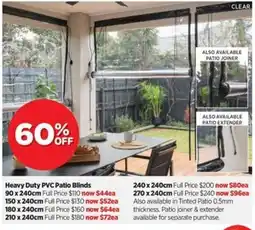 Spotlight Heavy Duty PVC Patio Blinds offer