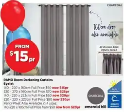 Spotlight Ramo Room Darkening Curtains Eyelet offer