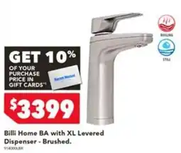 Harvey Norman Billi Home BA with XL Levered Dispenser - Brushed offer