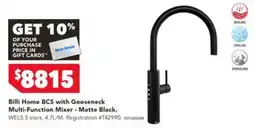 Harvey Norman Billi Home BCS with Gooseneck Multi-Function Mixer - Matte Black offer