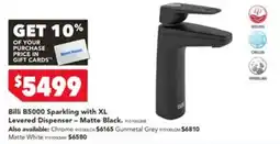 Harvey Norman Billi B5000 Sparkling with XL Levered Dispenser - Matte Black offer