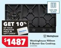 Harvey Norman Westinghouse 900mm 5-Burner Gas Cooktop offer