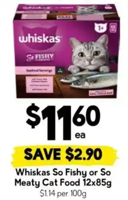 Drakes Whiskas So Fishy or So Meaty Cat Food offer
