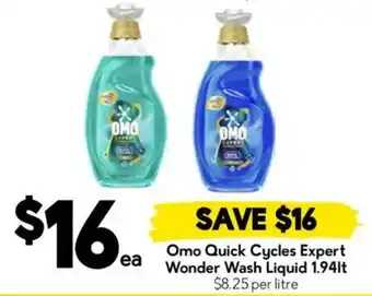 Omo Quick Cycles Expert Wonder Wash Liquid