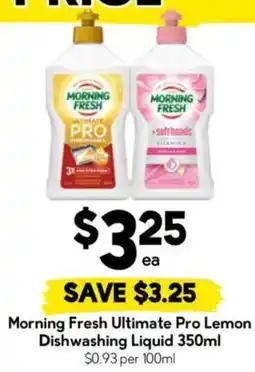 Drakes Morning Fresh Ultimate Pro Lemon Dishwashing Liquid offer