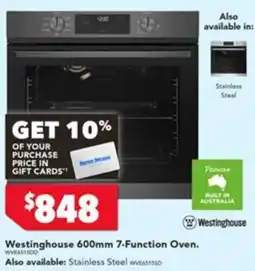 Harvey Norman Westinghouse 600mm 7-Function Oven offer