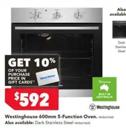 Harvey Norman Westinghouse 600mm 5-Function Oven offer