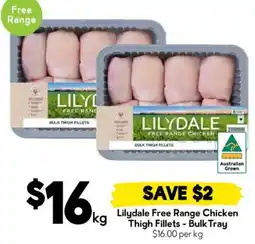 Drakes Lilydale Free Range Chicken Thigh Fillets - Bulk Tray offer