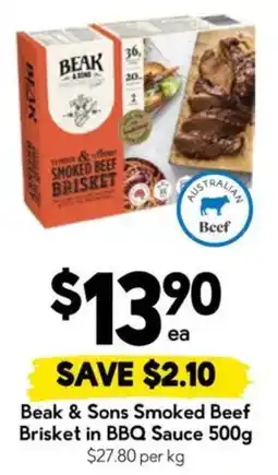 Drakes Beak & Sons Smoked Beef Brisket offer