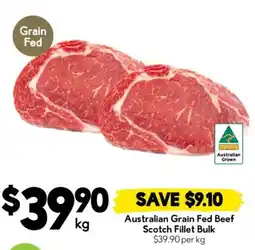 Drakes Australian Grain Fed Beef Scotch Fillet Bulk offer