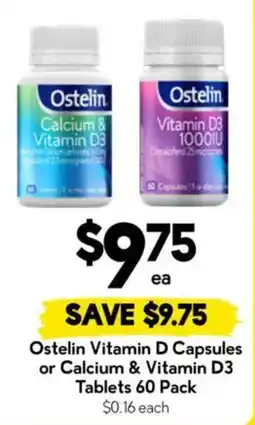 Drakes Ostelin Vitamin D Capsules or Calcium & Vitamin D3 Tablets offer