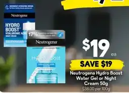 Drakes Neutrogena Hydro Boost Water Gel or Night Cream offer