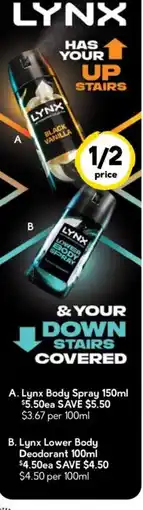 Drakes Lynx Body Spray offer