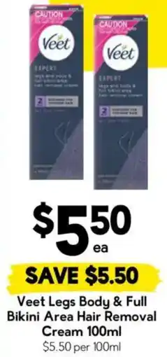 Drakes Veet Legs Body & Full Bikini Area Hair Removal Cream offer