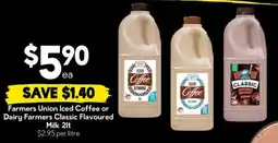 Drakes Farmers Union Iced Coffee or Dairy Farmers Classic Flavoured Milk offer