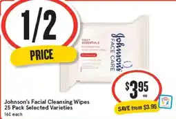 IGA Johnson's Facial Cleansing Wipes offer