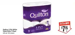 IGA Quilton 3 Ply White Toilet Rolls offer