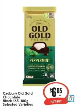 IGA Cadbury Old Gold Chocolate Block Selected Varieties offer