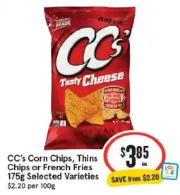 IGA CC's Corn Chips, Thins offer