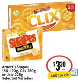 IGA Arnott's Shapes, Clix or Jatz offer