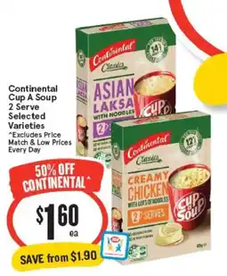IGA Continental Cup A Soup Selected Varieties offer