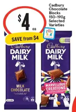 IGA Cadbury Chocolate Blocks offer