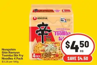Nongshim Shin Ramyun Toomba Stir Fry Noodles