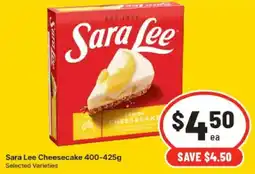 IGA Sara Lee Cheesecake offer