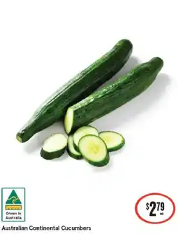 IGA Australian Continental Cucumbers offer