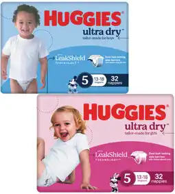 Coles Huggies Ultra Dry Bulk Nappies-54 Pack offer
