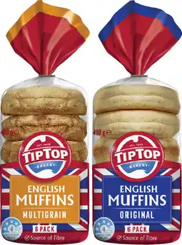 Coles Tip Top English Muffins 400g offer
