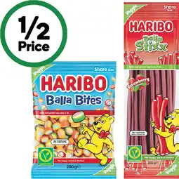 Woolworths Haribo Balla Stixx or Bites 200g offer