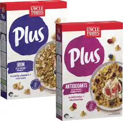 Coles Uncle Tobys Plus Cereal-705g offer