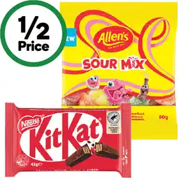 Woolworths Nestlé Medium Bars 35-50g or Allen’s Mini Lolly Bags 60-64g offer