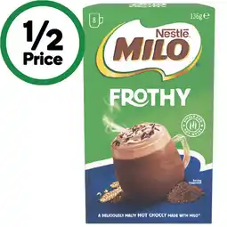 Woolworths Milo Frothy Hot Chocolate Sachets offer