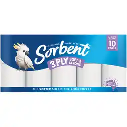 Woolworths Sorbent 3 Ply Toilet Tissue offer