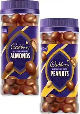 Coles Cadbury Chocolate Coated Fruit or Nut Jar 250g-285g offer