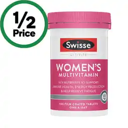 Woolworths Swisse Ultivite Women’s Multivitamin Tablets offer