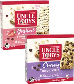 Coles Uncle Tobys Muesli Bars-185g offer