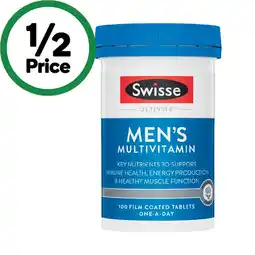 Woolworths Swisse Ultivite Men’s Multivitamin Tablets offer