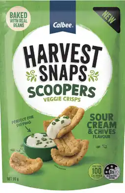 Coles Calbee Harvest Snaps Scoopers offer