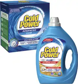 Coles Cold Power Laundry Liquid 2 Litre or Powder 2kg offer