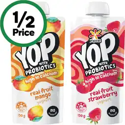 Woolworths Yoplait YOP Kids Yoghurt Pouch offer